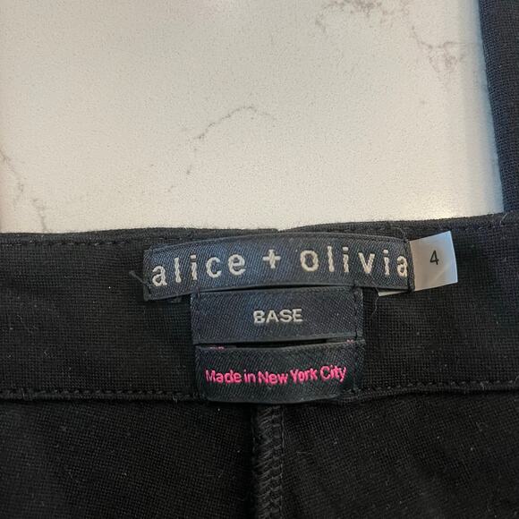 alice + olivia Front Zip Black Leggings size 4 - Picture 6 of 10